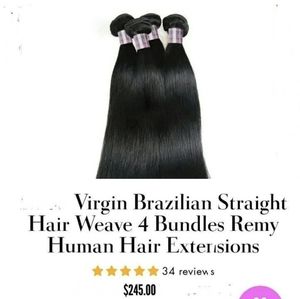 Brazilian remy human hair bundles 4